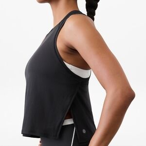 Athleta Black Grid Knit Tank